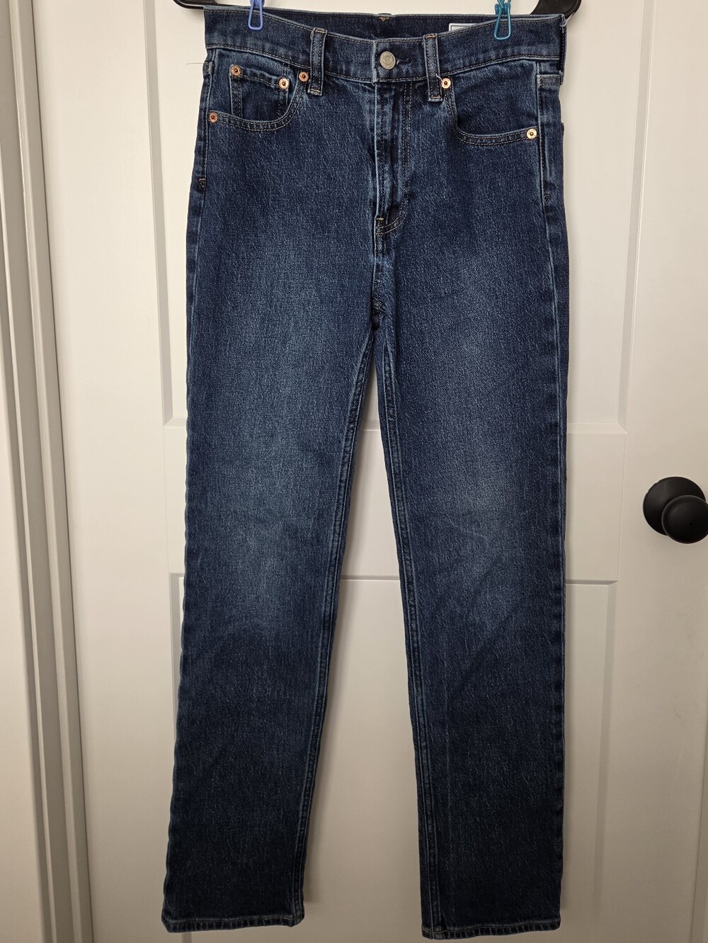 GAP Dark 90s Straight Leg High Rise Jeans. Size 4. #JW - Picture 4 of 8